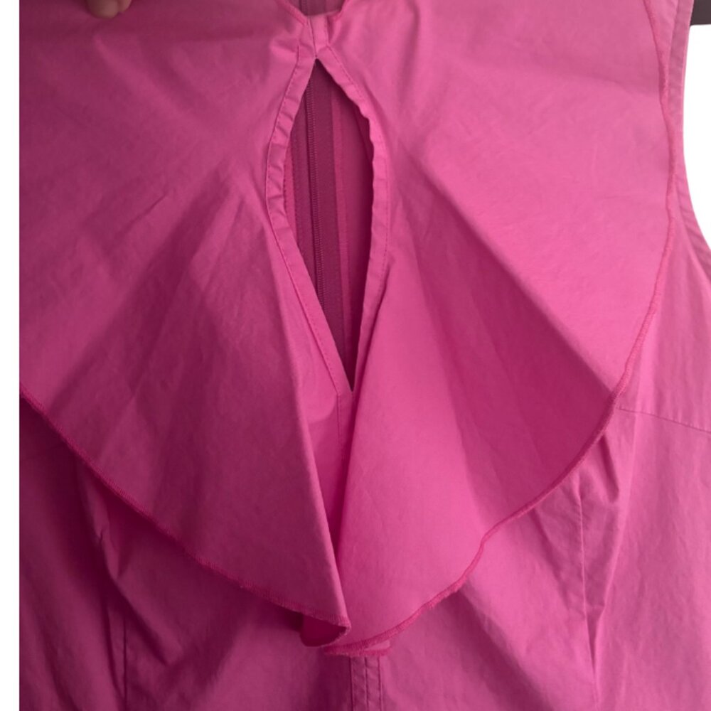 Harve Benard Pink Womens Dress Size 10 Front Ruffle - Picture 5 of 6